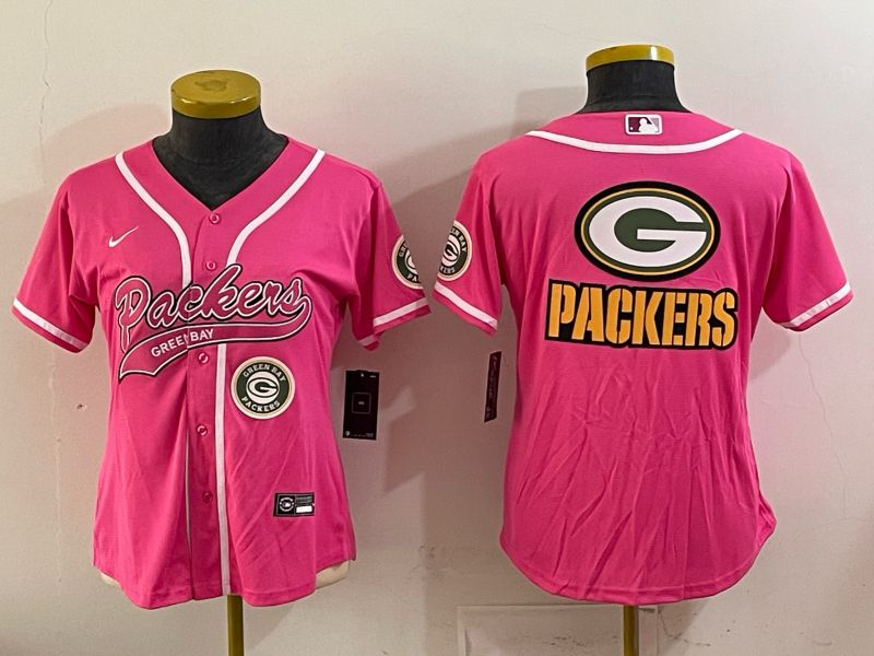 Youth 2025 Green Bay Packers Blank Pink Nike Limited NFL Jersey style 06